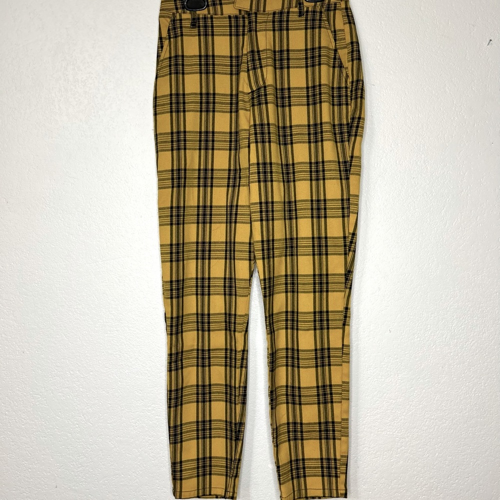 Yellow plaid pants